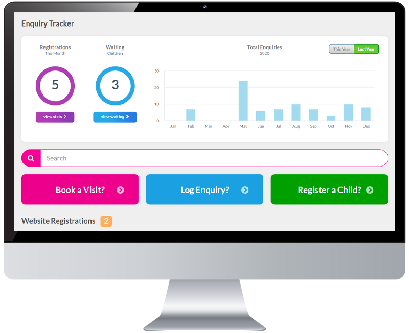 Enquiry tracker with drag and drop