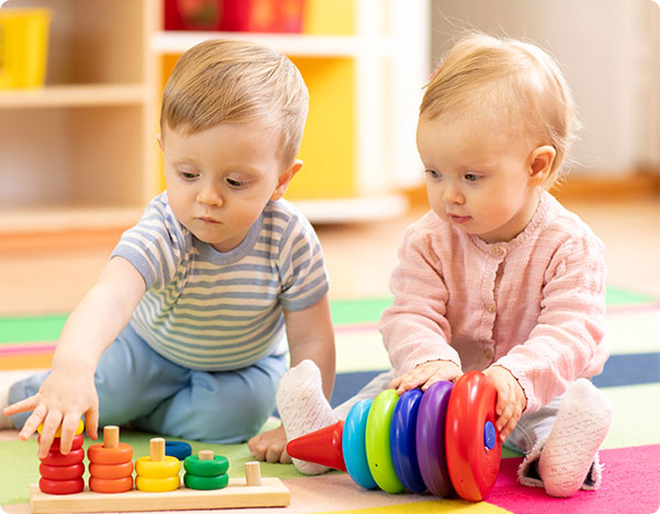 Children working out ratios for nursery