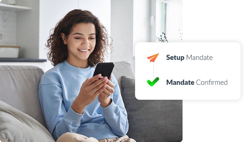 Setup direct debit mandate through the parent app