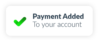 Payment added to your account