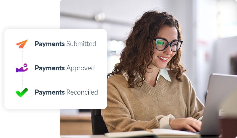 Payments process as simple as submit, approve, reconcile