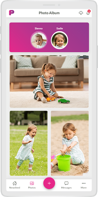 Photo album on parent app