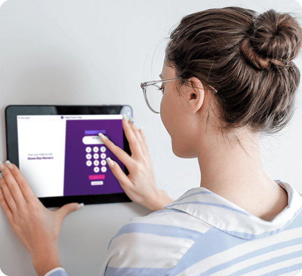 Digital check in app for nurseries